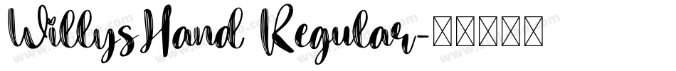 WillysHand Regular字体转换